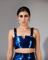 NOIR BLUE CROP TOP - Wabi Sabi